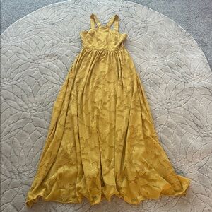Lulu's Golden Yellow Maxi Dress